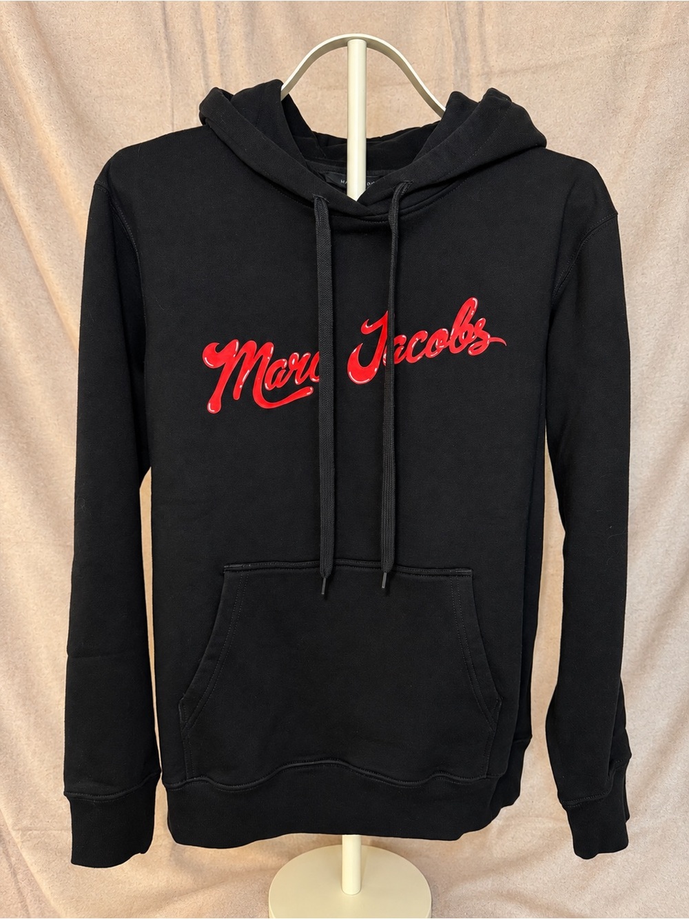 Marc Jacobs Black Hoodie with Red Logo